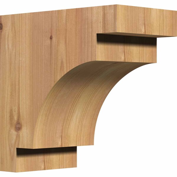 Ekena Millwork Mediterranean Smooth Corbel, Western Red Cedar, 5 1/2"W x 10"D x 10"H COR06X10X10MED00SWR - main